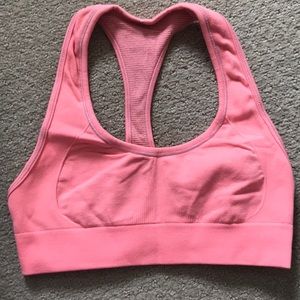 Lululemon orange sports bra razor back